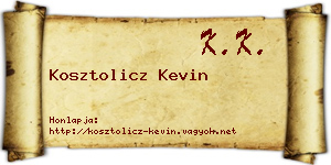Kosztolicz Kevin névjegykártya